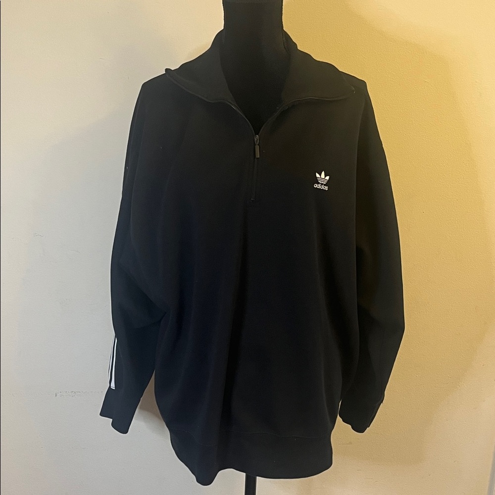 Adidas Black Zip-Up Sweater